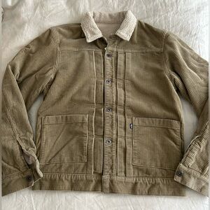 Levis Made & Crafted Men’s Corduroy Sherpa Collar Type II Trucker Jacket